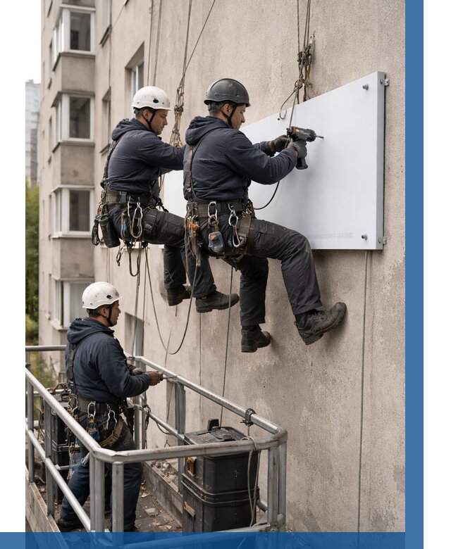 Монтаж табличек и указателей в Сафонове от 3587 р. | ВЫСОТНИК-Сфн