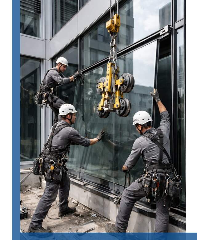 Структурное остекление фасадов в Сафонове монтаж и обслуживание