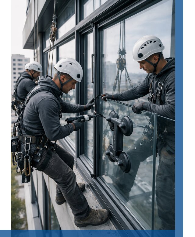 Витражное остекление зданий в Сафонове от 3587 р. | ВЫСОТНИК-Сфн