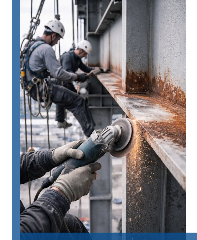 Зачистка металла от ржавчины и подготовка поверхностей в Сафонове