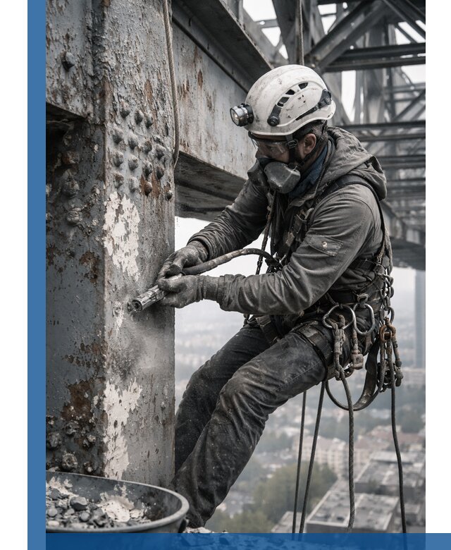 Удаление старой краски с металлических конструкций в Сафонове