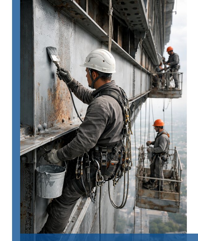 Покраска металлоконструкций на высоте в Сафонове профессионально