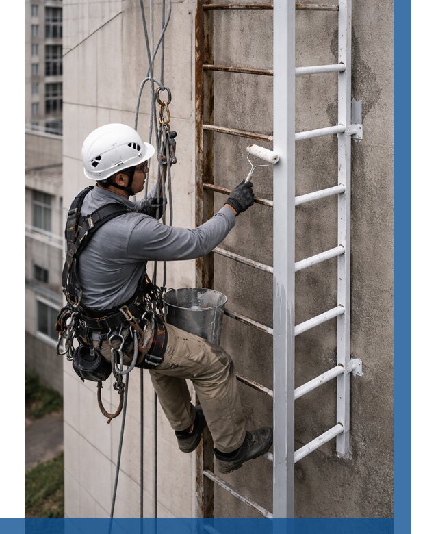 Покраска пожарных лестниц в Сафонове от 4612 р. | ВЫСОТНИК-Сфн