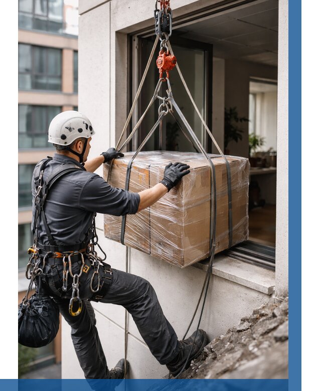 Подъем груза через окно в Сафонове от 4612 р. | ВЫСОТНИК-Сфн