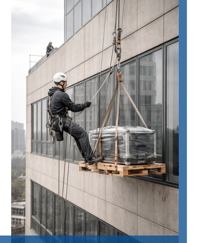 Спуск груза по фасаду в Сафонове от 3587 р. | ВЫСОТНИК-Сфн