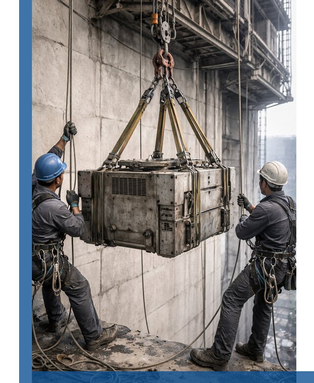 Такелажные работы на высоте, подъем и монтаж грузов в Сафонове