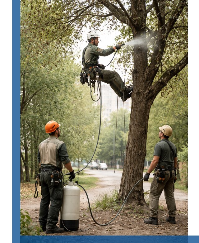 Обработка деревьев от вредителей в Сафонове профессиональная защита