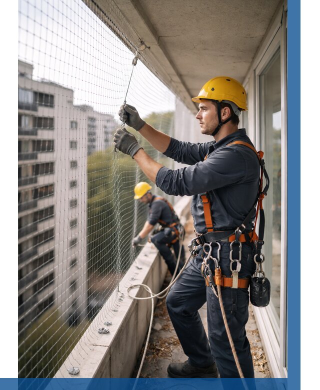 Монтаж сетки от птиц в Сафонове от 4612 р. | ВЫСОТНИК-Сфн