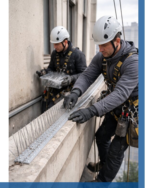 Установка шипов от птиц в Сафонове от 871 р. | ВЫСОТНИК-Сфн